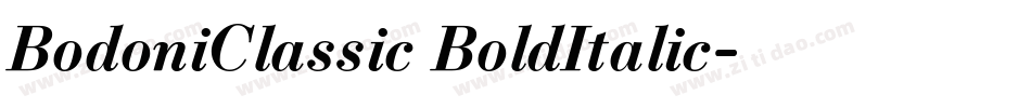 BodoniClassic BoldItalic字体转换